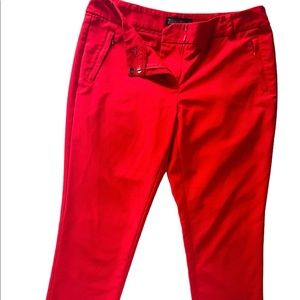 7th Avenue Design Studio New York & Company Red Capri Dress Pants | Size 8